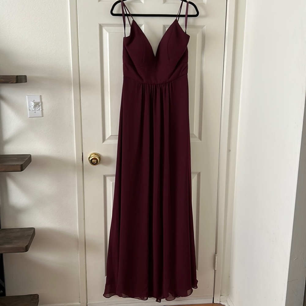 Morilee Bridesmaids Dress in Bordeaux Size 10 with Alterations